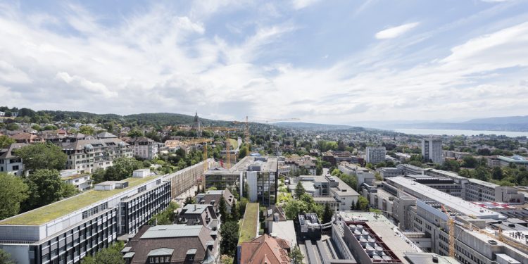 Zurich's university district, Switzerland, pictured on June 28, 2018. Zurichs university district with the various buildings of the University of Zurich, the Swiss Federal Institute of Technology, the ETH Zurich, and the University Hospital Zurich will be redeveloped and expanded over the next few decades. (KEYSTONE/Christian Beutler)