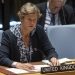 United Kingdom Ambassador to the United Nations Dame Barbara Woodward speaks during a security council meeting at United Nations headquarters, Friday, June 23, 2023. (AP Photo/Yuki Iwamura)