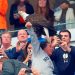 ARLINGTON, TEXAS - DECEMBER 29: A bald eagle lands on a fans arm after performing a flyover in the stadium during the College Football Playoff Semifinal Goodyear Cotton Bowl Classic between the Notre Dame Fighting Irish and the Clemson Tigers at AT