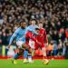 Antoine Semenyo of Manchester City dribbles the ball during the Premier League match between Liverpool and Manchester City at Anfield, Liverpool. England. Sunday 8th February 2026. (Photo by Lexy Ilsley/Manchester City FC)